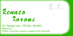 renato koromi business card